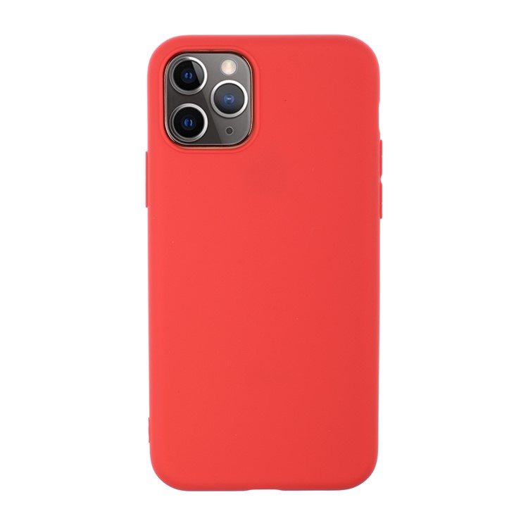 Pure Color Back Cover Soft TPU Phone Case for iPhone 11 Pro Max 6.5 inch - Red-1