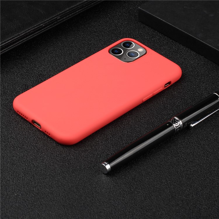 Pure Color Back Cover Soft TPU Phone Case for iPhone 11 Pro Max 6.5 inch - Red-4