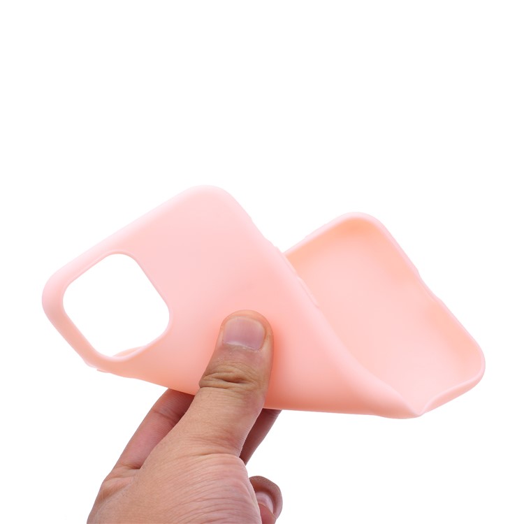Custodia Morbida In TPU Per copertura Posteriore In Puro Colore Per Iphone 11 Pro Max 6,5 Pollici - Rosa-3