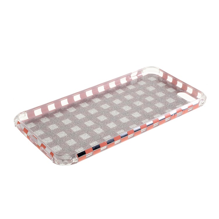 Lattice Texture IMD Acrylic + TPU Hybrid Phone Case Cover for iPhone 6s/6 4.7-inch - Orange-5
