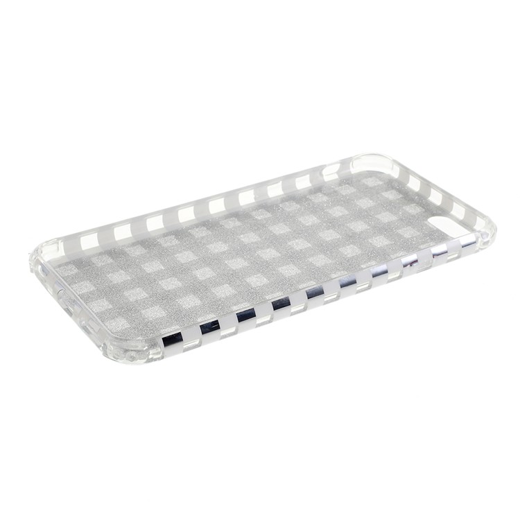 Lattice Texture IMD Acrylic + TPU Hybrid Phone Case Cover for iPhone 6s/6 4.7-inch - White-3