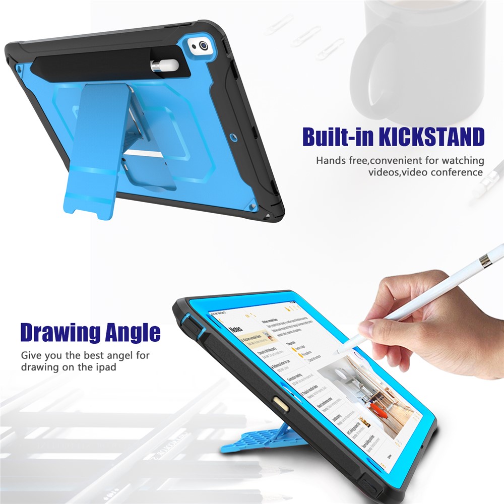 PC + TPU Hybrid Protective Case with Kickstand for iPad Pro 10.5-inch (2019) - Blue-4