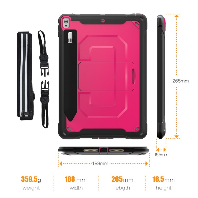 PC + TPU Hybrid Protective Case with Kickstand for iPad Pro 10.5-inch (2019) - Rose-10
