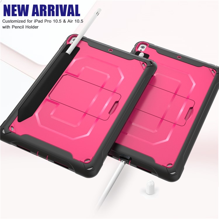 PC + TPU Hybrid Protective Case with Kickstand for iPad Pro 10.5-inch (2019) - Rose-3
