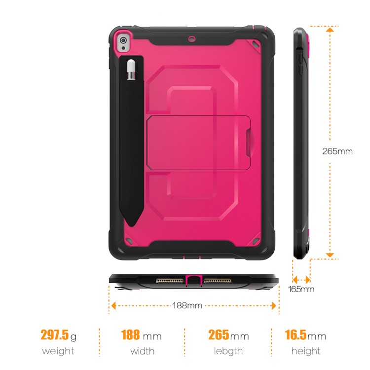 PC + TPU Hybrid Protective Case with Kickstand for iPad Pro 10.5-inch (2019) - Rose-5