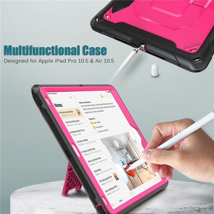 PC + TPU Hybrid Protective Case with Kickstand for iPad Pro 10.5-inch (2019) - Rose-6