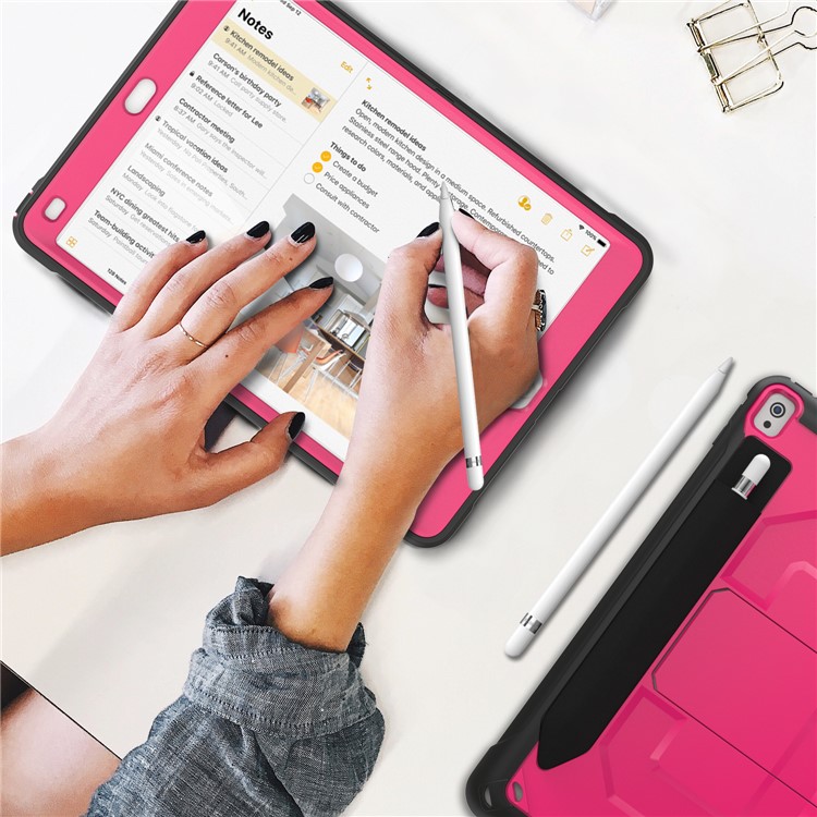 PC + TPU Hybrid Protective Case with Kickstand for iPad Pro 10.5-inch (2019) - Rose-9