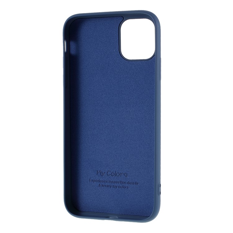 Soft Liquid Silicone Cell Phone Case for iPhone 11 Pro Max 6.5 inch - Dark Blue-3