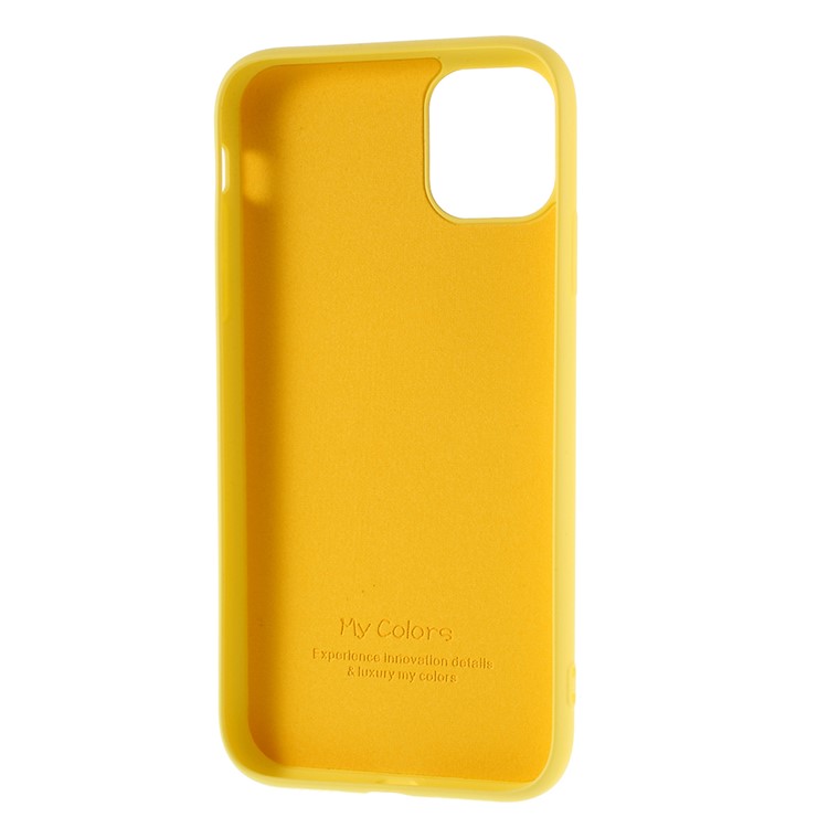 Soft Liquid Silicone Cell Phone Case for iPhone 11 Pro Max 6.5 inch - Yellow-3