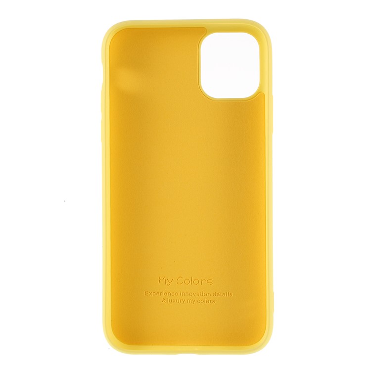 Soft Liquid Silicone Cell Phone Case for iPhone 11 Pro Max 6.5 inch - Yellow-4