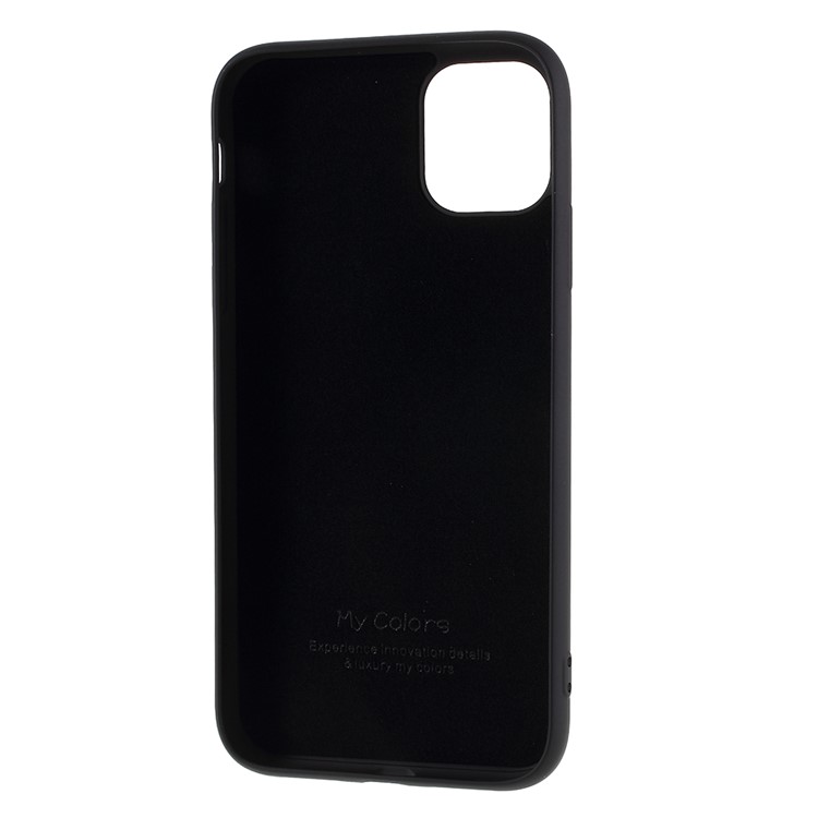 Embalagem Da Tampa Do Telefone Móvel De Silicone Líquido Macio Para Iphone 11 6,1 Polegadas - Preto-3