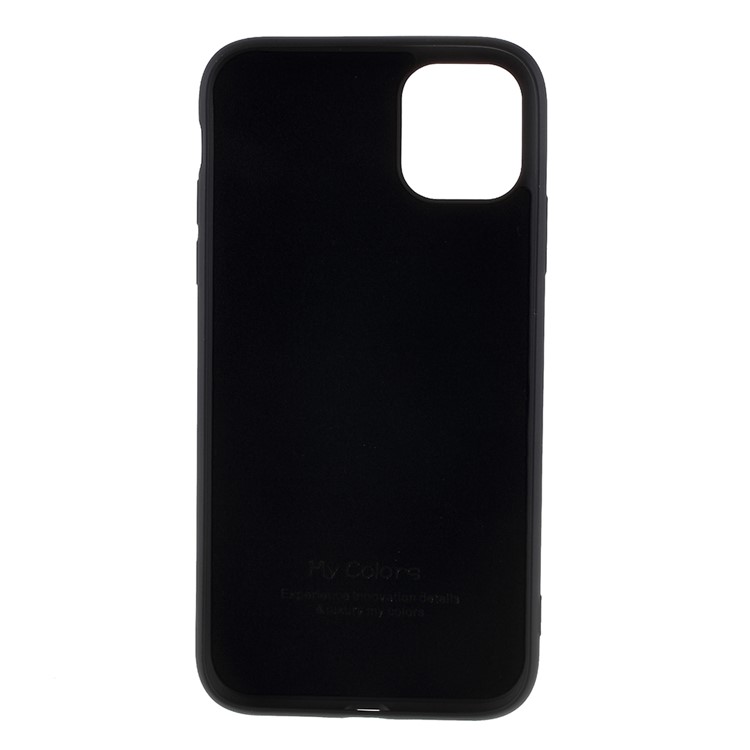 Embalagem Da Tampa Do Telefone Móvel De Silicone Líquido Macio Para Iphone 11 6,1 Polegadas - Preto-4
