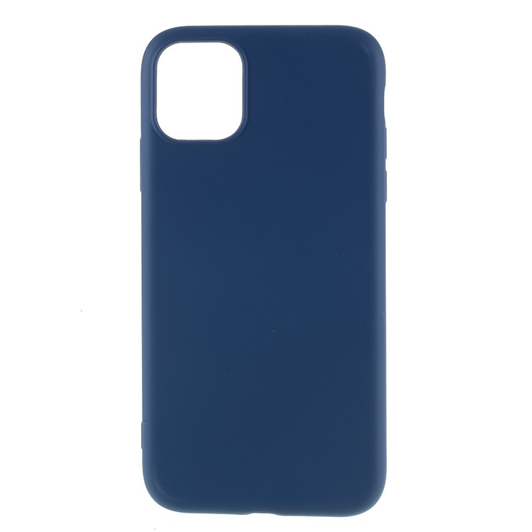 Soft Liquid Silicone Mobile Phone Cover Casing for iPhone 11 6.1 inch - Dark Blue-1