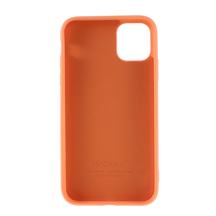 Liquid Silicone Soft Cell Phone Cover for iPhone 11 Pro 5.8 inch - Orange-4