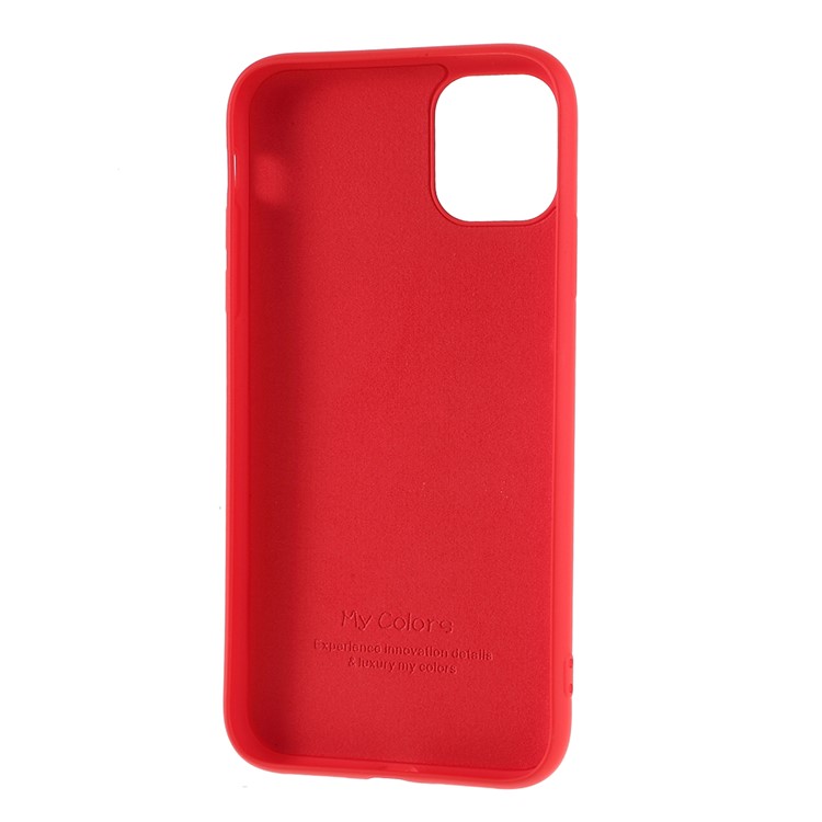 Tampa Macia Do Telefone Celular De Silicone Líquido Para Iphone 11 Pro 5,8 Polegadas - Vermelho-3