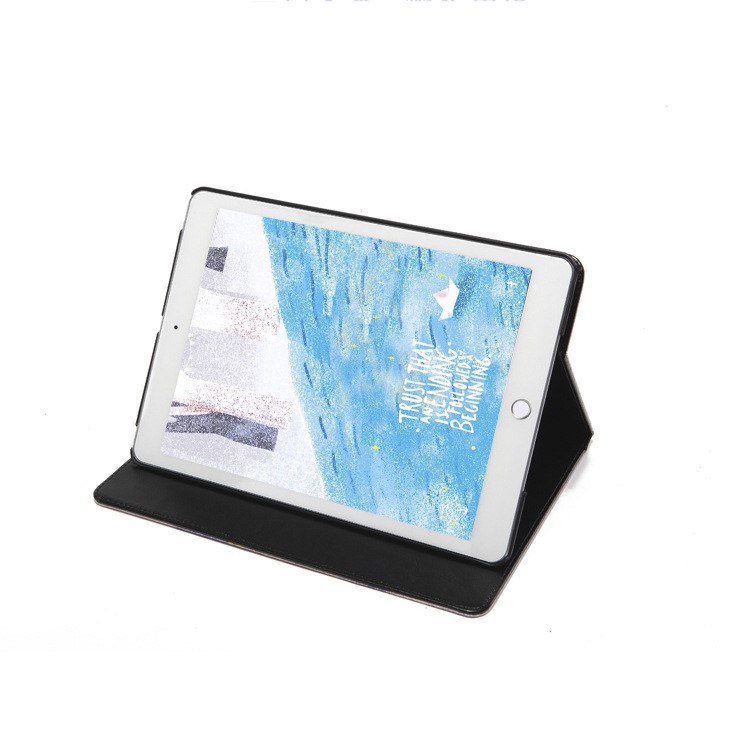 Pattern Leather Tablet Case for iPad 9.7-inch (2017)/(2018) - Grey-4