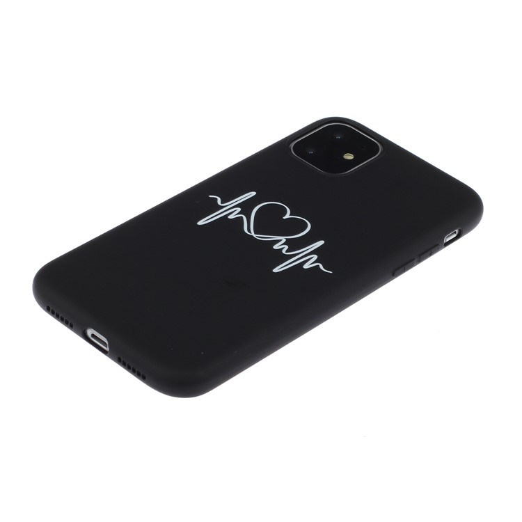 Matte TPU Phone Shell Pattern Printing Back Cover for iPhone 11 Pro 5.8 inch - Heart-3