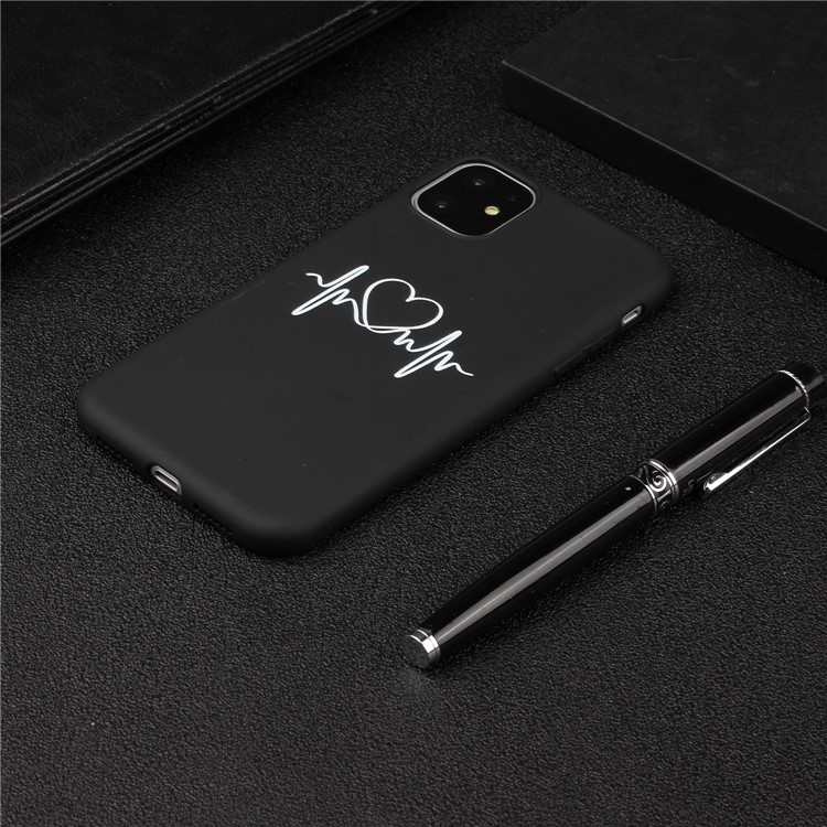 Matte TPU Phone Shell Pattern Printing Back Cover for iPhone 11 Pro 5.8 inch - Heart-4