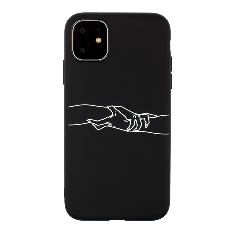 Matte TPU Phone Shell Pattern Printing Back Cover for iPhone 11 Pro 5.8 inch - Hand in Hand-1