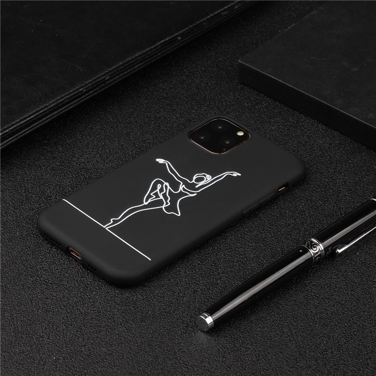 Matte TPU Phone Shell Pattern Printing Back Cover for iPhone 11 Pro 5.8 inch - Girl Dancing Ballet-4
