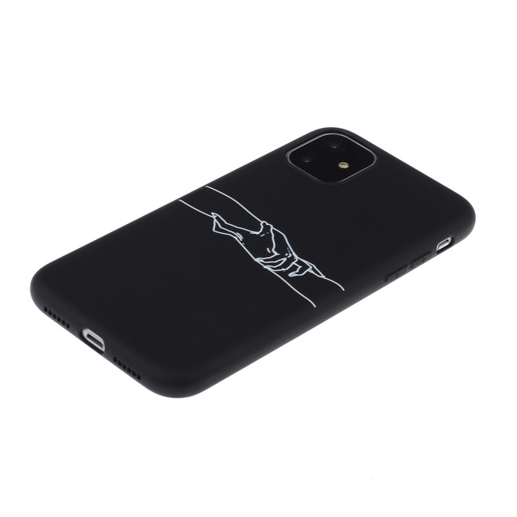 Matte Pattern Printing TPU Shell Protective Casing for iPhone 11 Pro Max 6.5 inch - Hand in Hand-2
