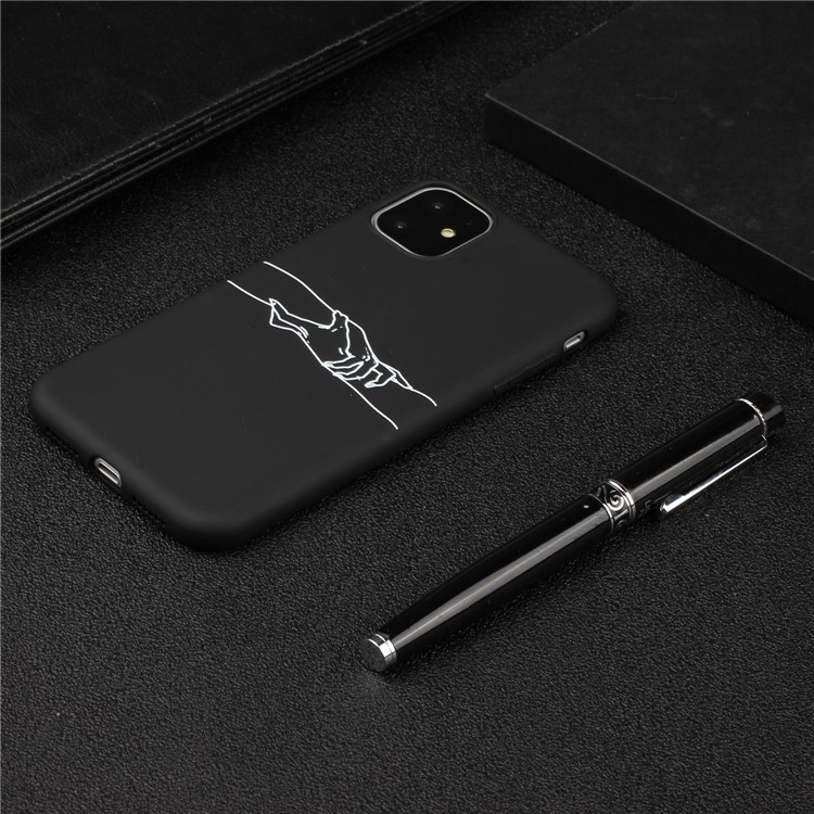 Matte Pattern Printing TPU Shell Protective Casing for iPhone 11 Pro Max 6.5 inch - Hand in Hand-4