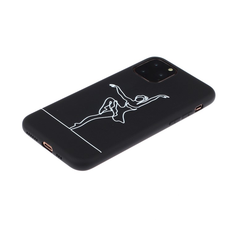 Frosted Printing TPU Protection Phone Shell Covering for iPhone 11 6.1 inch - Girl Dancing Ballet-2