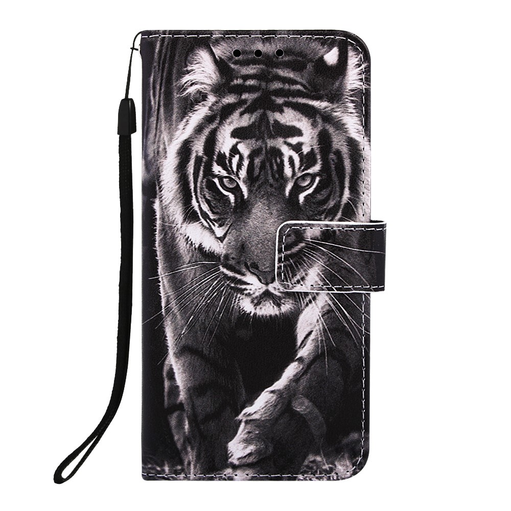 Musterdruck PU Leder Flip Stand Hülle Für Iphone 11 6,1 Zoll (2019) - Tiger-2