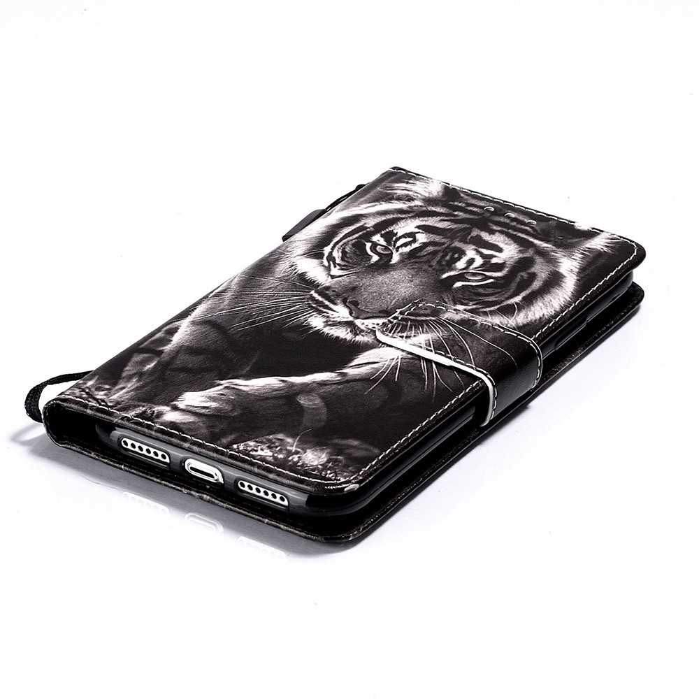 Pattern Printing PU Leather Flip Stand Case for iPhone 11 6.1 inch (2019) - Tiger-4