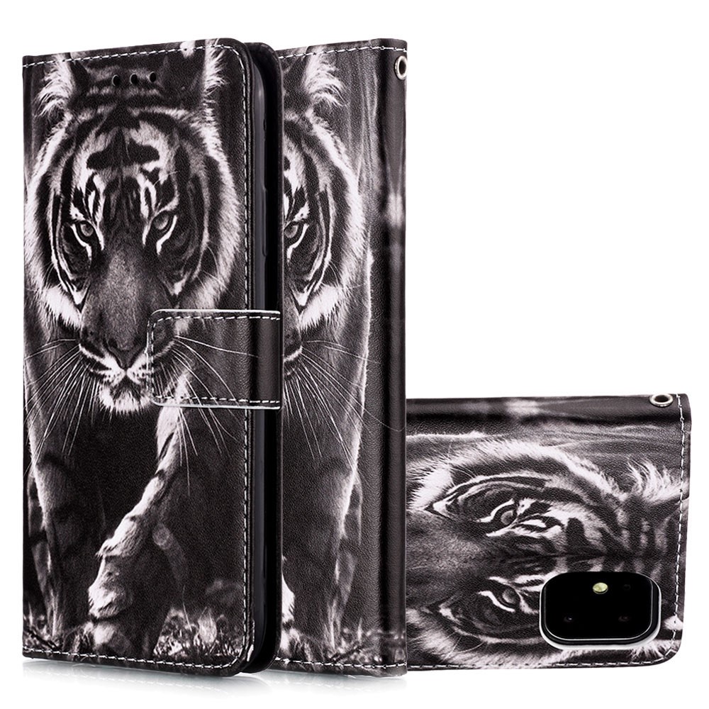 Pattern Printing PU Leather Flip Stand Case for iPhone 11 6.1 inch (2019) - Tiger-5