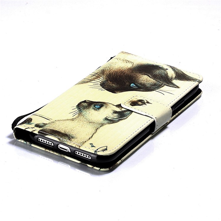 Pattern Printing PU Leather Flip Stand Case for iPhone 11 6.1 inch (2019) - Two Cats-4