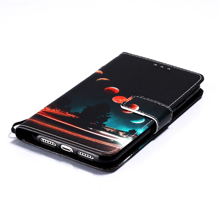 Support D'impression En Cuir PU Cas De Support Flip Pour Iphone 11 6.1 Pouces (2019) - Planètes-4