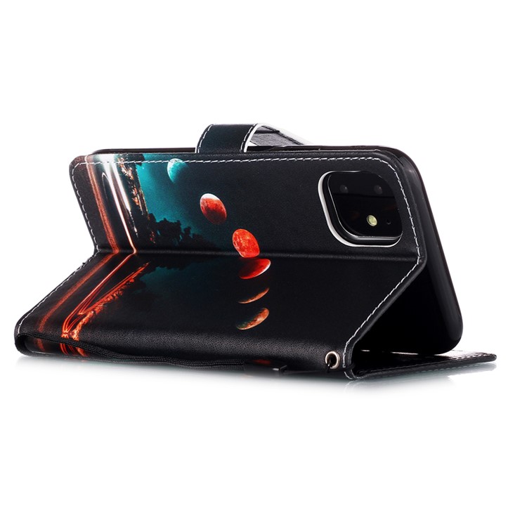 Support D'impression En Cuir PU Cas De Support Flip Pour Iphone 11 6.1 Pouces (2019) - Planètes-6