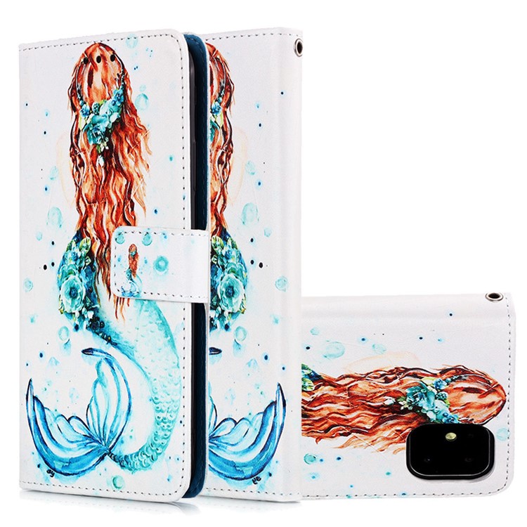 Pattern Printing PU Leather Flip Stand Case for iPhone 11 6.1 inch (2019) - Mermaid-5