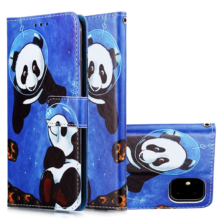 Pattern Printing PU Leather Flip Stand Case for iPhone 11 6.1 inch (2019) - Pandas-6