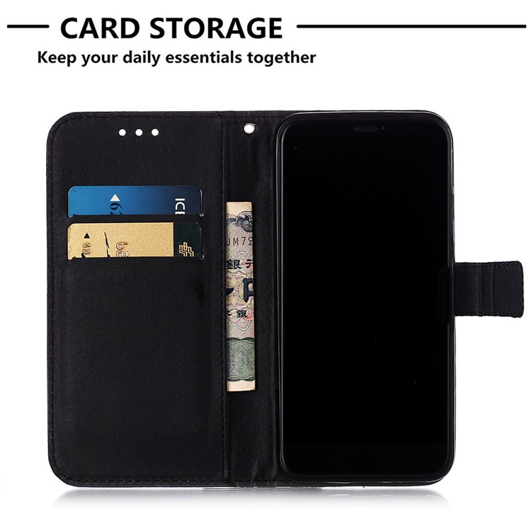 Pattern Printing Leather Wallet Case for iPhone 11 Pro 5.8 inch (2019) - Planet-8