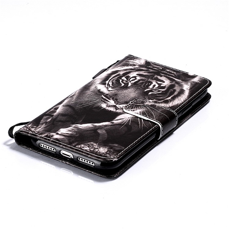 Pattern Printing Leather Wallet Case for iPhone 11 Pro 5.8 inch (2019) - Tiger-6