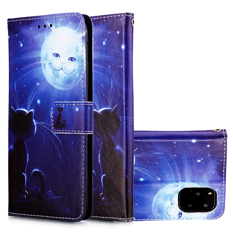 Pattern Printing Leather Wallet Case for iPhone 11 Pro 5.8 inch (2019) - Lovely Cat-4