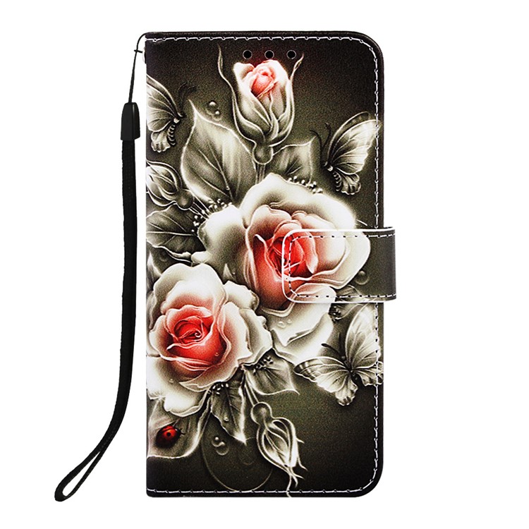 Pattern Printing Leather Wallet Case for iPhone 11 Pro 5.8 inch (2019) - Beautiful Flowers-2