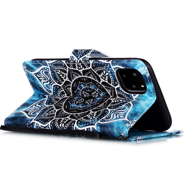 Pattern Printing Leather Wallet Case for iPhone 11 Pro 5.8 inch (2019) - Flower Pattern-5