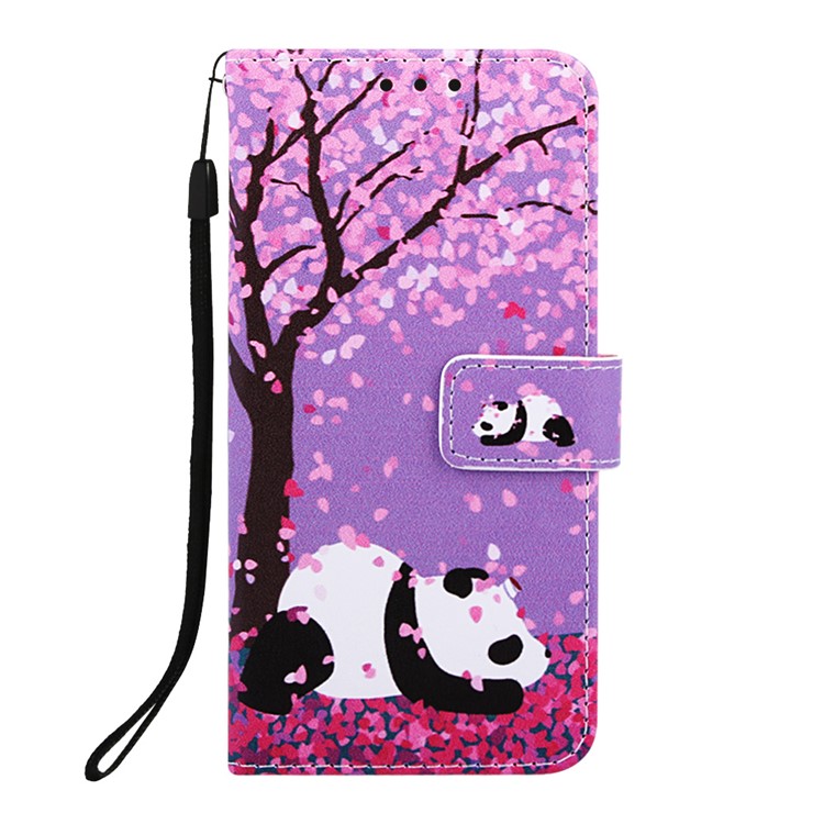 Custodia A Portafoglio In Pelle Stampa Motivo Per Iphone 11 Pro 5,8 Pollici (2019) - Albero E Panda-2