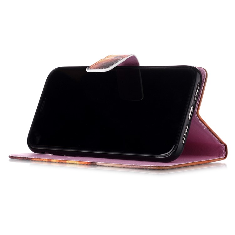 Pattern Printing PU Leather Flip Stand Case for iPhone 11 Pro Max 6.5 inch - Dog Kissing Cat-9