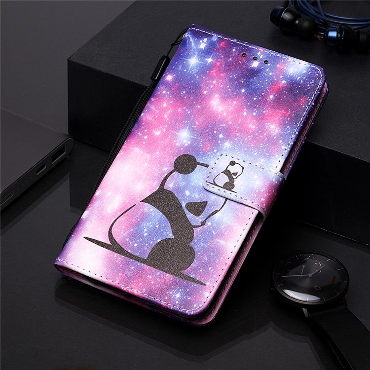 Pattern Printing PU Leather Flip Stand Case for iPhone 11 Pro Max 6.5 inch - Lonely Panda-2