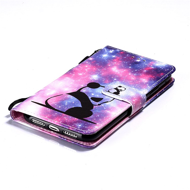 Pattern Printing PU Leather Flip Stand Case for iPhone 11 Pro Max 6.5 inch - Lonely Panda-5