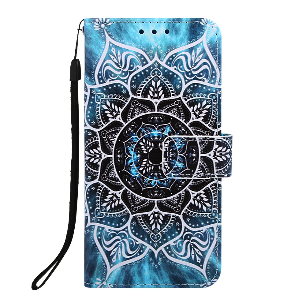 Modèle Impression PU en Cuir Flip Stand Case Pour Iphone 11 Pro Max 6,5 Pouces - Fleur de Mandala