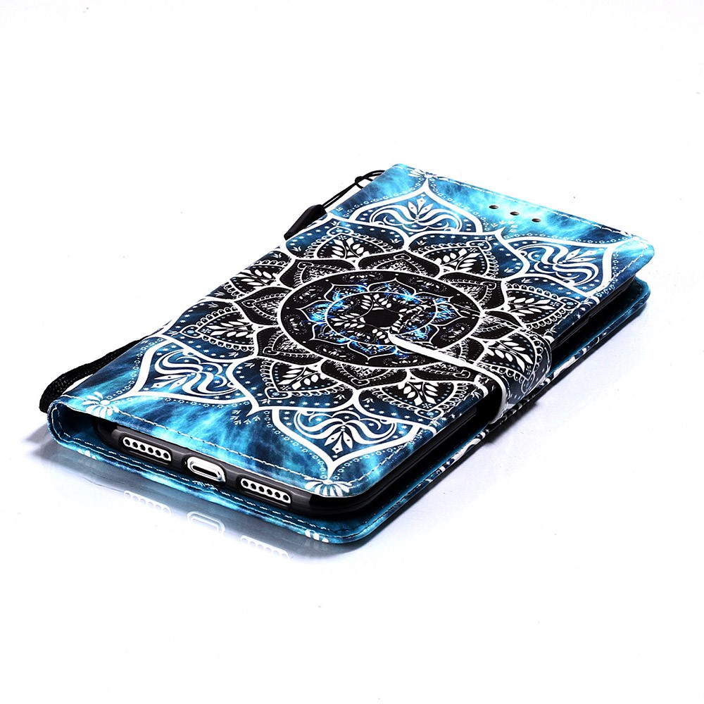 Musterdruck PU Leder Flip Stand Hülle Für Iphone 11 Pro Max 6,5 Zoll - Mandala Blume-4