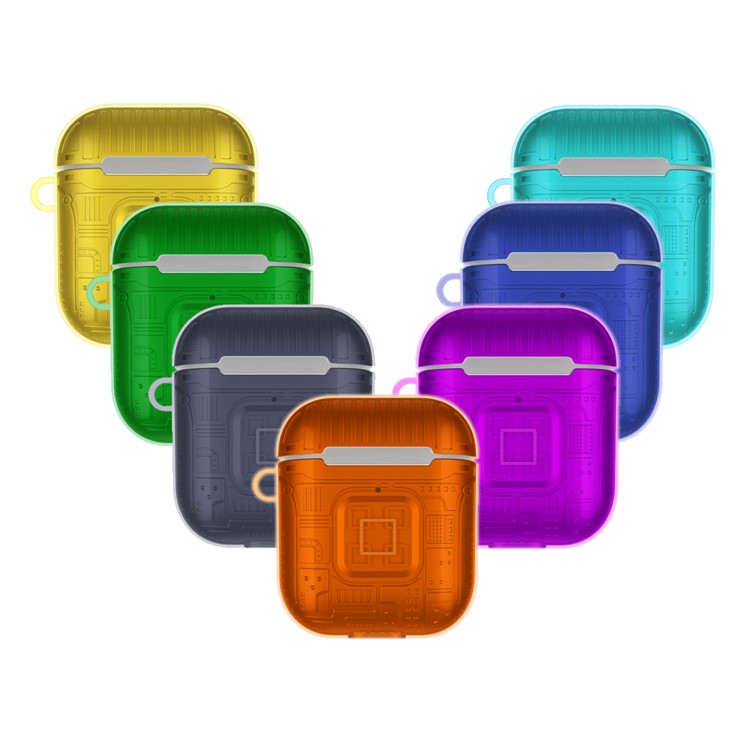TPU+PC+Acrylic AirPods Case Cover for Apple AirPods with Wireless Charging Case (2019) / AirPods with Charging Case (2019) - Green-8
