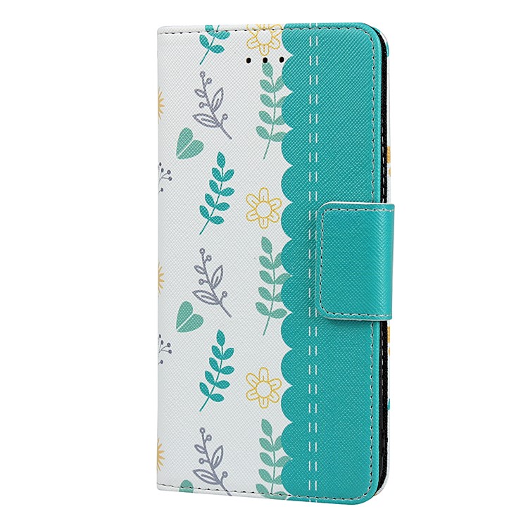 For iPhone 7 Plus/8 Plus 5.5 inch Flower Pattern PU Leather + TPU Wallet Phone Case with Lanyard - Sky Blue-3