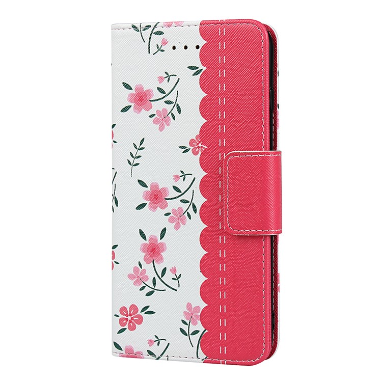 For iPhone 7 Plus/8 Plus 5.5 inch Flower Pattern PU Leather + TPU Wallet Phone Case with Lanyard - Rose-3
