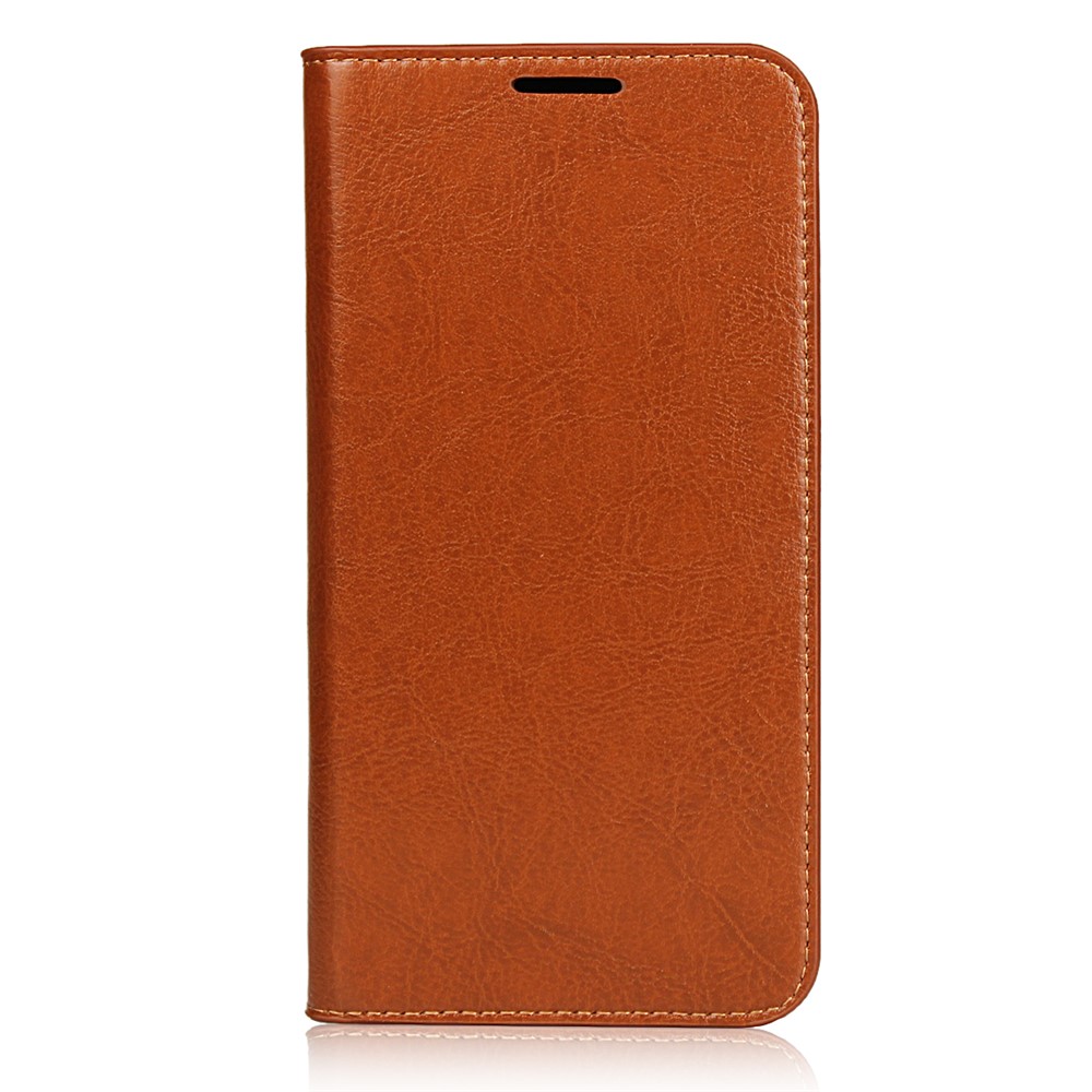 Crazy Horse Genuine Leather Case with Wallet Stand for iPhone 11 Pro Max 6.5 inch - Brown-2